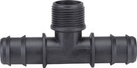 Connettore di plastica Dn12 16 dell'irrigazione a goccia T dei connettori della tubatura di irrigazione 20 25mm