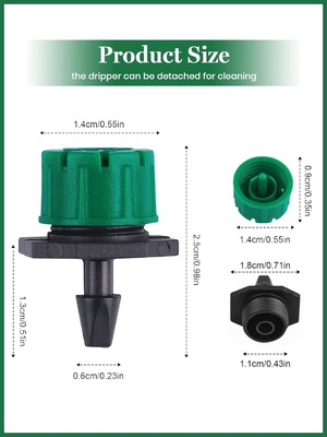 Dripper regolabili per l'irrigazione